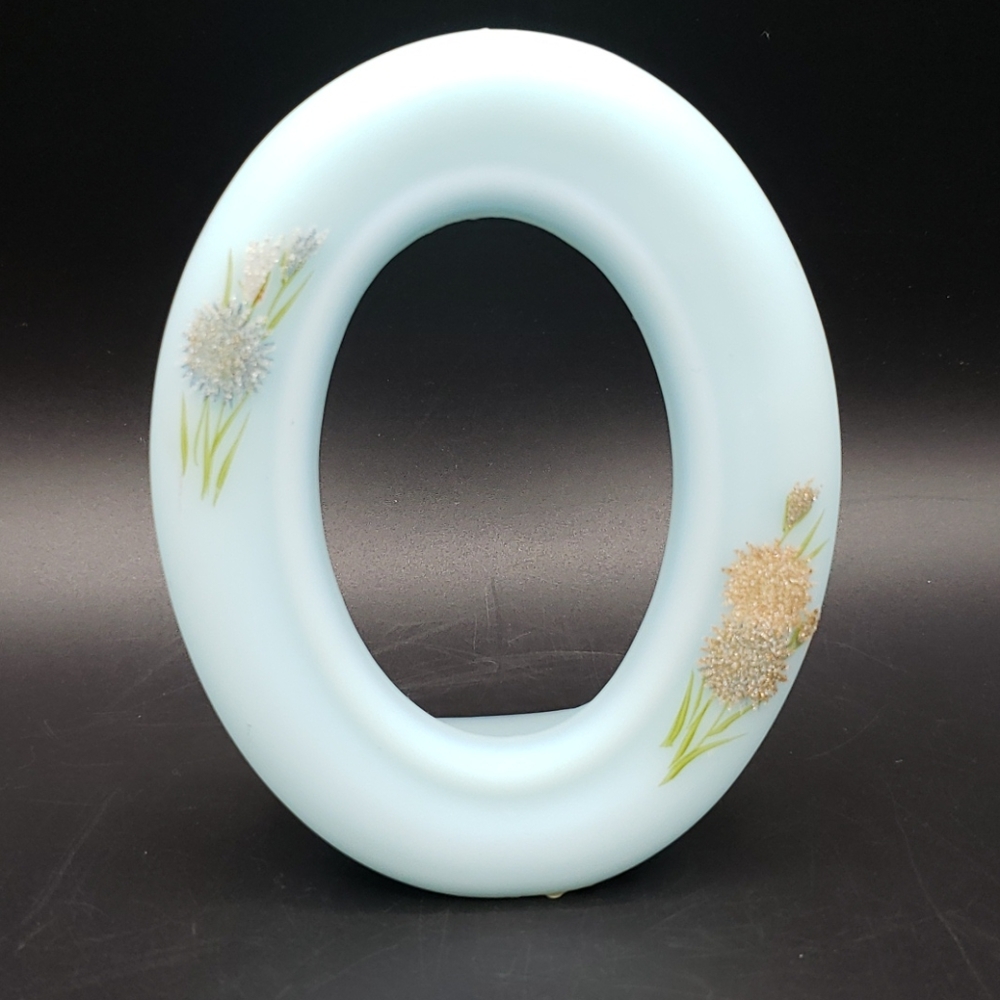 Vintage Fenton hand painted picture frame